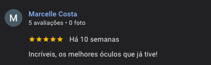 Avaliação real no Google 4